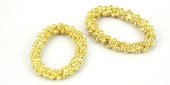 Gold Plate Zinc Ring closed  15x21mm pair-findings-Beadthemup