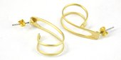 Gold plate Brass Sheppard 25mm Pair-findings-Beadthemup