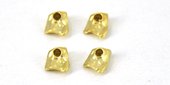 Gold Plate Pewter Bead 7.5x3mm 4 pack-findings-Beadthemup