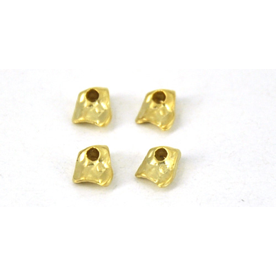 Gold Plate Pewter Bead 7.5x3mm 4 pack