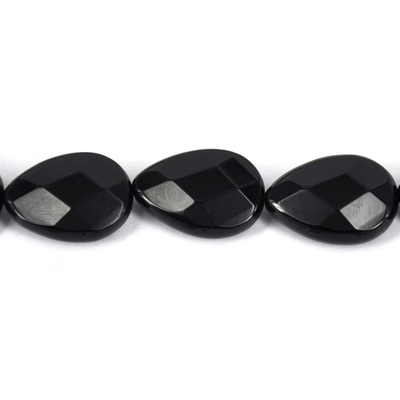 Onyx Faceted Teardrop 18x25mm BEAD