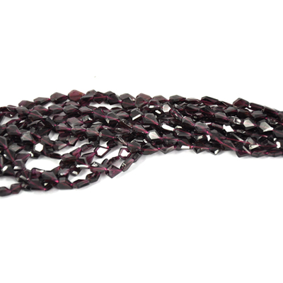 Garnet Faceted Kite 6x8mm strand 60 beads