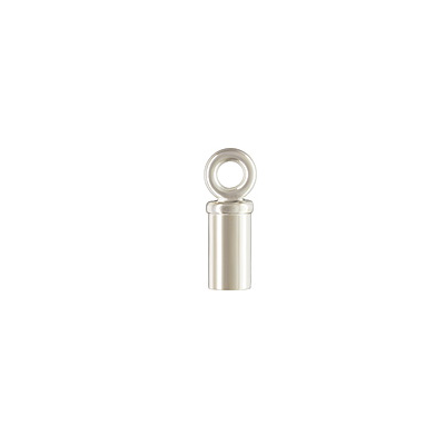 Sterling Silver AT Tube/cord ends 2mm internal Diameter 4 pack