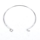 Rhodium plate Brass Bangle 57mm-findings-Beadthemup