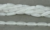 Clear Quartz Matt 4 side Olive 8x25mm EACH BEAD-beads incl pearls-Beadthemup