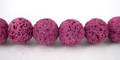 Lava Dyed Round 12mm Pink Dark/33Beads-beads incl pearls-Beadthemup