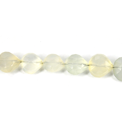 Chalcedony Mist Faceted  Teardrop 10mm each