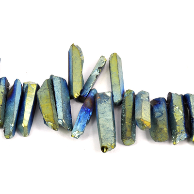 Titanium blue green quartz stcks t/drill