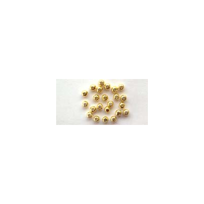 Vermeil 5mm round bead 4 pack