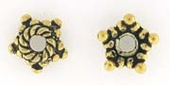 Vermeil Cap 3x5mm beaded Small 10p-findings-Beadthemup