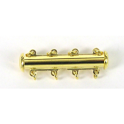 Vermeil Clasp Slide fine 4 strand