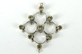 Sterling Silver Chandelier 43x38mm Citrine each-beads incl pearls-Beadthemup