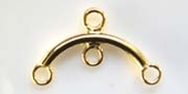 Vermeil Bar Curved 18mm 4 ring 4 p-findings-Beadthemup