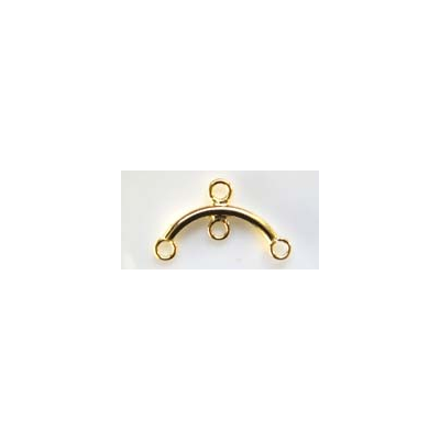 Vermeil Bar Curved 18mm 4 ring 4 p