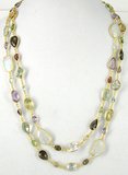 Vermeil & Gemstone Necklace 118cm-jewellery-Beadthemup