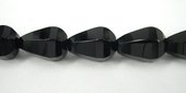 Onyx 6 Sided Teardrop Faceted 13x18mm beads per strand 22Bead-beads incl pearls-Beadthemup