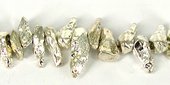 Sterling Silver Plated Resin T/ Drill Sml Spike-beads incl pearls-Beadthemup