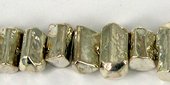 Sterling Silver plated  Resin Log Bead C/drill 15x10mm 20 per strand-beads incl pearls-Beadthemup