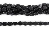 Howlite Dyed Flat Oval 7x9mm Black/43Beads-beads incl pearls-Beadthemup