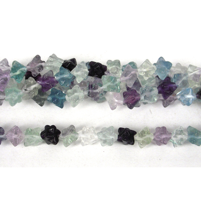 Flourite 6mm star s/drill cube beads per strand 52 Bead