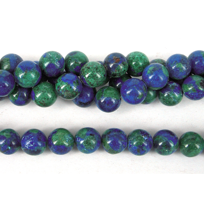 Azurite Polished Round 10mm beads per strand 40 Beads