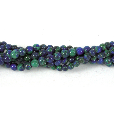 Azurite Polished Round 4mm beads per strand 118Beads