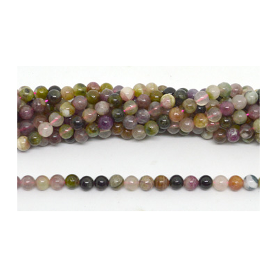 Tourmaline Polished Round 6mm beads per strand 63 Beads