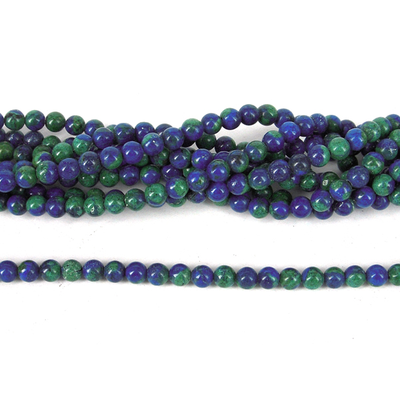 Azurite Polished Round 6mm beads per strand 82Beads