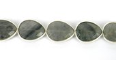Sterling Silver /Rutile Quartz Faceted Flat Teardrop 18x13-beads incl pearls-Beadthemup