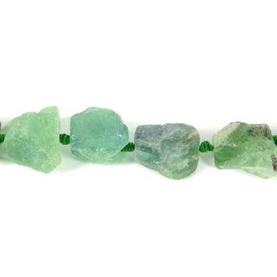 Green Flourite Rough Nugget 20mm strand