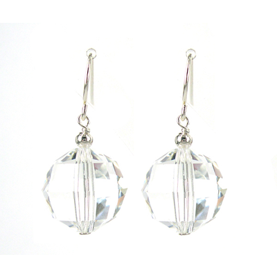 Sterling Silver & Swarovski Earrings 30mm