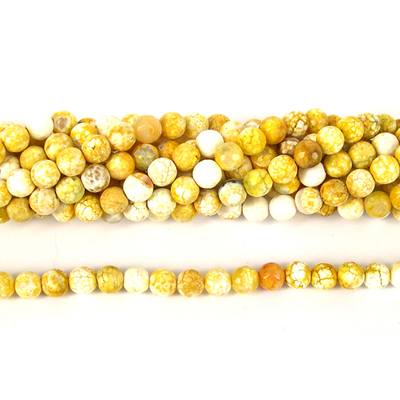 Agate Dyed Faceted Round 6mm beads per strand 65 Beads