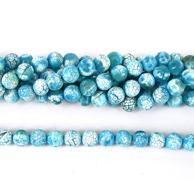 Agate Dyed Faceted Round 8mm beads per strand 47 Beads