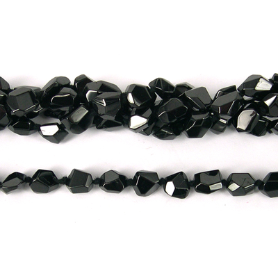 Black Spinel Faceted Nugget 10x8mm beads per strand 3