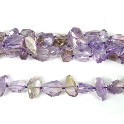 LAST STRANDS Ametrine Faceted Nugget 20x14mm beads per strand 24Bead