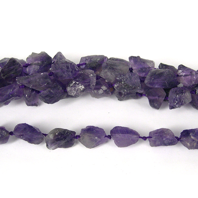 Amethyst Rough Nugget 14x10mm beads per strand 27Beads