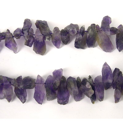 Amethyst T/Drill Long Chips 15-30mm beads per strand
