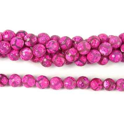 Agate Pink Faceted Round 12mm beads per strand 33Beads