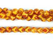 LAST STRAND Agate Orange Faceted Round 12mm beads per strand 32Beads-beads incl pearls-Beadthemup