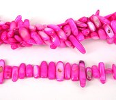 Pink Mother of Pearl C/Drill 28x8mm beads per strand-beads incl pearls-Beadthemup