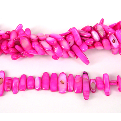 Pink Mother of Pearl C/Drill 28x8mm beads per strand