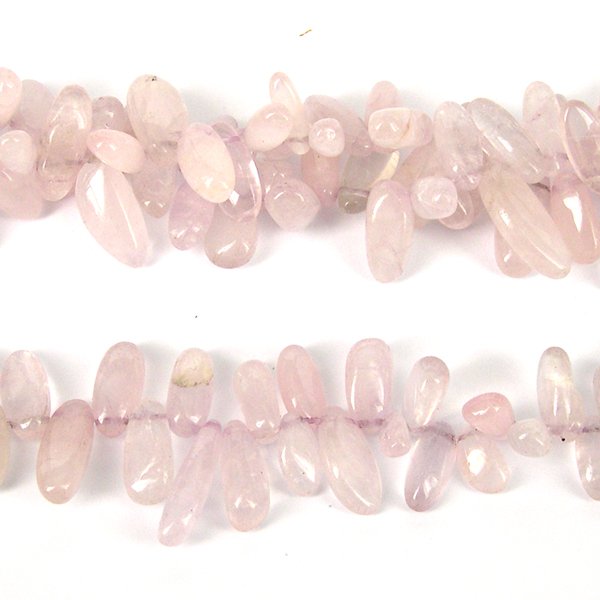 Rose Quartz Chips T/Drill approx 24mm Pink Beads incl Pearls