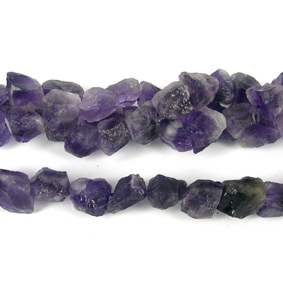 Amethyst Rough Nugget 14mm beads per strand 25Beads