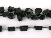 Black Tourmaline Nugget 13-22mm beads per strand 13Bead-tourmaline-Beadthemup