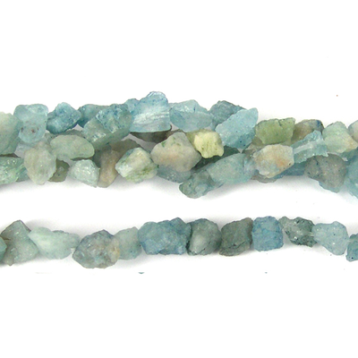 Aquamarine Rough Nugget 6-10mm beads per strand 45Beads