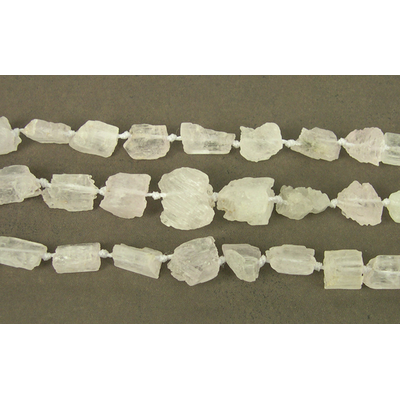 LAST STRAND Kunzite Rough Nugget 10x17mm beads per strand 12Beads