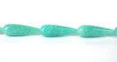Amazonite Polished  Teardrop 8x25mm Pair-beads incl pearls-Beadthemup