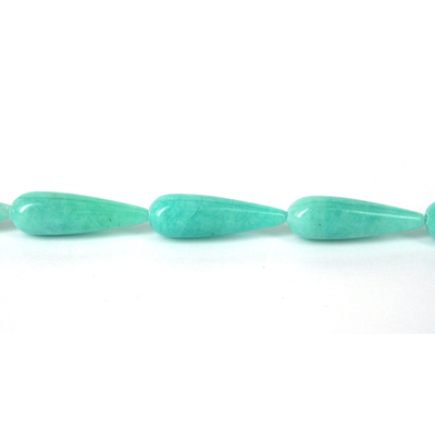 Amazonite Polished  Teardrop 8x25mm Pair