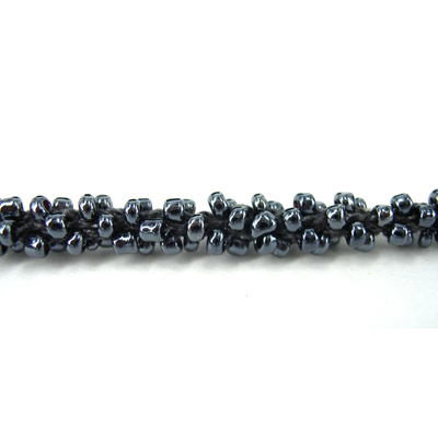 Crochet beaded cord 5mm Per M Grey