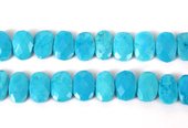 Turquoise Faceted Flat Coin 12x14mm EACH-beads incl pearls-Beadthemup